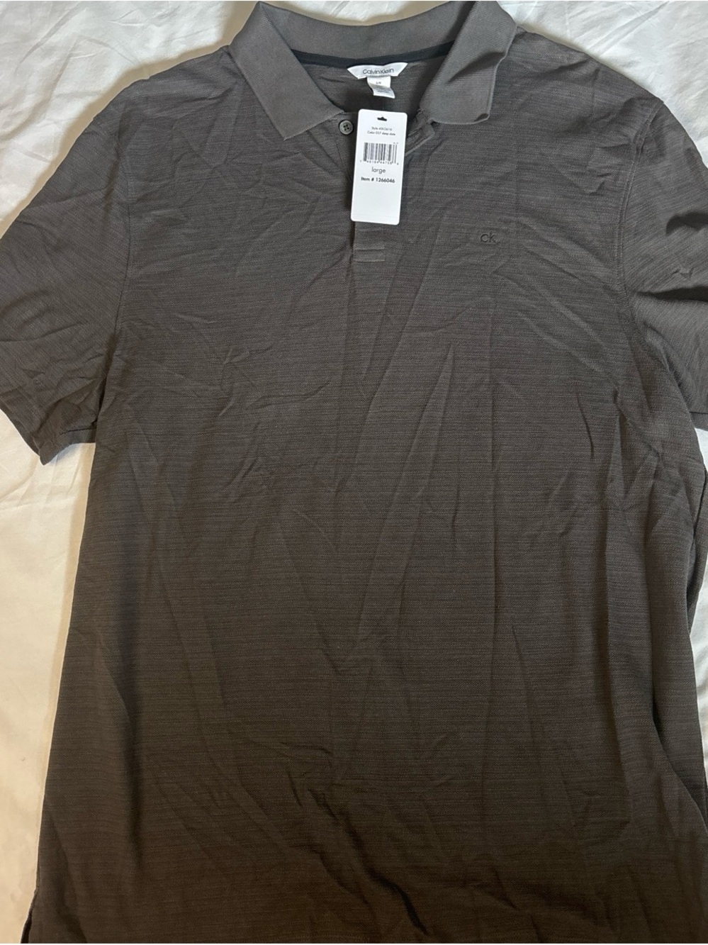 Calvin Klein Men's Charcoal Polo Shirt